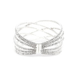 Multi-layer full diamond open bracelet Crystal bracelet