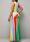 2022 Summer Sexy Print Sleeveless V-Neck Dress