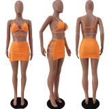 Spring/Summer Halter Bikini Sexy Swimsuit Three-piece Set