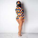 2022 Summer Printed Swimsuit Two-Piece Set (Including Bandana)