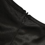 2022 Summer Solid Color Casual Short Sleeve V-Neck Slit Irregular Dress