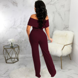2022 Summer Sexy One-Line Neck Tube Top Jumpsuit