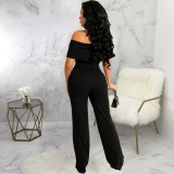 2022 Summer Sexy One-Line Neck Tube Top Jumpsuit