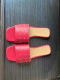 Summer plus size word rivet flat sandals