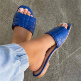 Summer plus size word rivet flat sandals