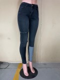 2022 Patchwork Fashion Jeans