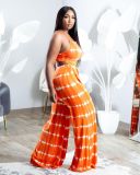 summer solid color trousers casual two piece set