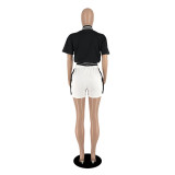 2022 summer contrast color baseball uniform sports two-piece set  Pants Arrangement Buttons (with pockets)