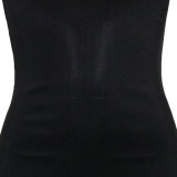 Summer knitted zipper skirt temperament solid color sleeveless slim dress
