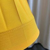 2022 summer casual V-neck fly-sleeve pleated waist dress