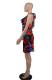 Summer French Dress Temperament High Skirt Minimalist Floral Skirt