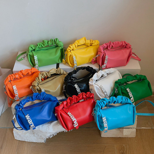 2022 niche bag rhinestone king bag pleated handbag armpit bag