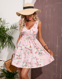 Summer Print Sleeveless Short Dress