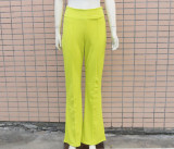 spring summer slim fit high waist trousers