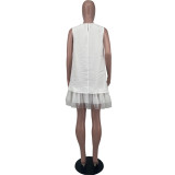 2022 Summer Loose Mesh Skirt Sleeveless Dress (with lining)