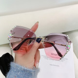2022 Rhinestone Sunglasses Sunscreen UV Protection Sunglasses