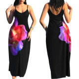 Summer Casual Loose Sleeveless V-Neck Sling Dress