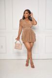 Summer Autumn Sexy Casual Solid Color Backless Dress