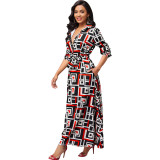 Sexy Print Big Swing Dress