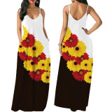 Summer Loose Sleeveless V-Neck Sling Dress(2 real pockets on the side)