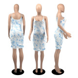 Summer 2022 Printed Elasticated Slip Dress XS--XL