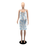 Summer 2022 Printed Elasticated Slip Dress XS--XL