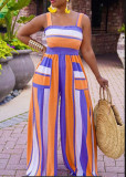 Plus Size Sexy Sling Straight Wide Leg Jumpsuit