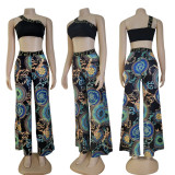 Fashion Trend Print Casual Two Piece Set