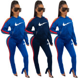 Hot sports Hooded Coat leisure suit Two pieces