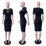 Slim-fit mesh-paneled off-the-shoulder dress