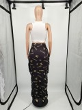 Fashion printed Hip Wrap sexy skirt Bottoms