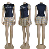 Fashion Short Sleeve Skirt Two Piece Set