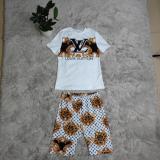 Printed casual two piece set