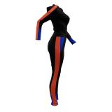 Multi panel casual sports suit hooded suit Two pieces