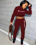 Hoodie two piece casual sports suit