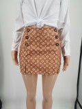 Fashion printed sexy Hip Wrap Skirt Bottoms
