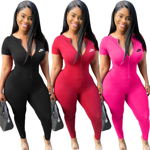 Fashion sexy solid color BODYSUIT