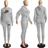 Autumn and winter plus velvet sweater sports leisure Two pieces