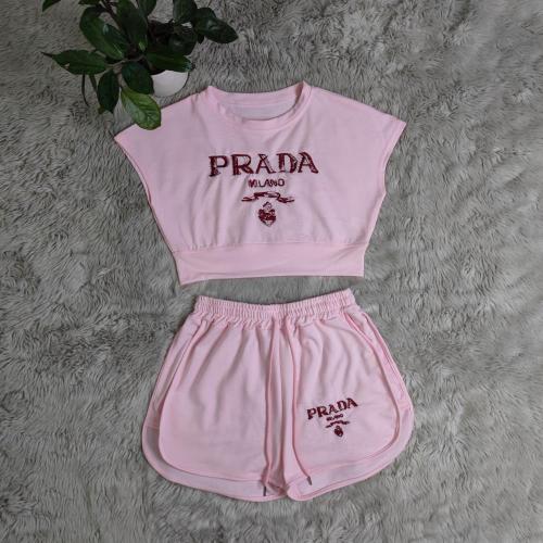 Letter Embroidery Short Sleeve + Shorts Sports Suit