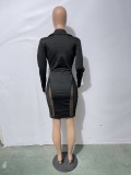 2022 fashion sexy women's wear solid color bandage hip dress