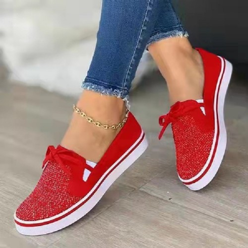 women's plus size casual flying woven shoes
