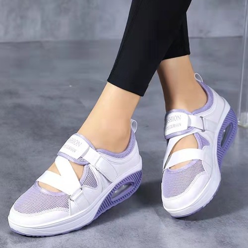 Large Size Fashion Women's Shoes Sneakers Lightweight Soft Sole Purple Thick Sole Air Cushion Casual Shoes
