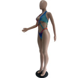 2022 summer halter lace up  bikini swimsuit two-piece set 