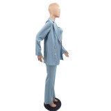 High-grade fabric temperament slim suit three-piece suit