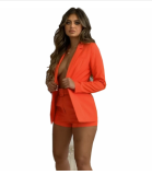 2022 sexy temperament casual lapel cardigan suit shorts two-piece set((including belt)