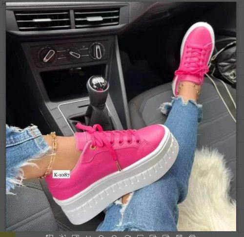 2022 Fall Plus Size Lace Up Platform Sneakers