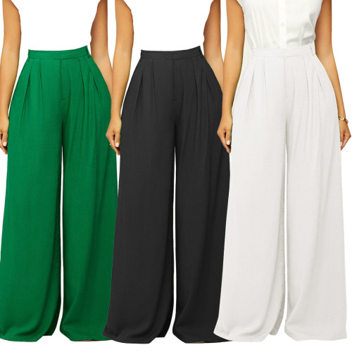 Flared trousers pad dyed wide-leg four-season trousers