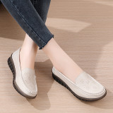 Embroidered casual slip-on women's shoes mother shoes loafers 35-41