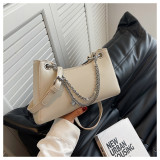 Fashion all-match messenger bag high-quality texture zipper portable small square bag