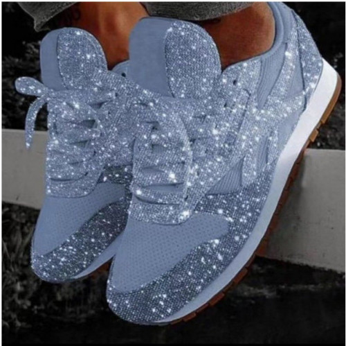 2022 Large Size Round Toe Low Top Sequin Sports Casual Shoes